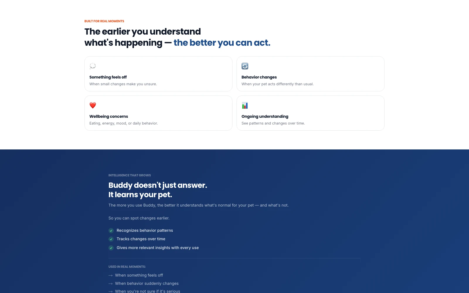 TellMeBuddy wellbeing and behavior insight features